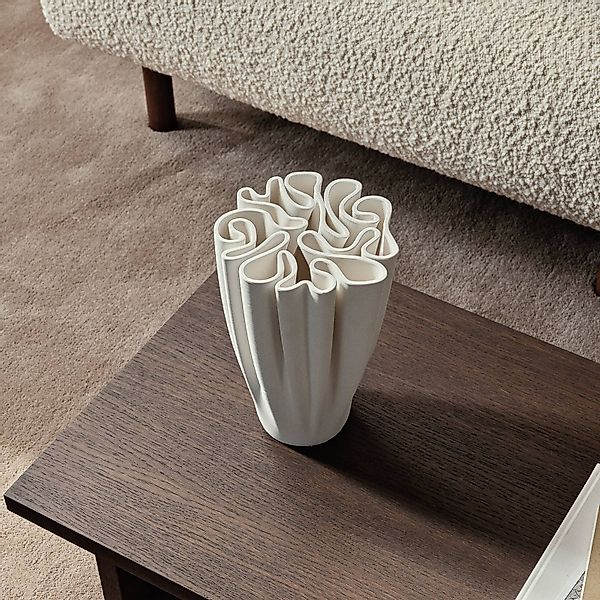 ferm LIVING Vase Dedali, weiß, Höhe 25,5 cm, Keramik günstig online kaufen