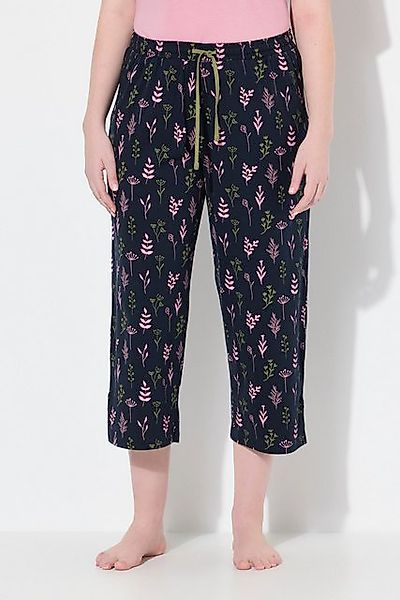 Ulla Popken Pyjamahose 3/4-Schlafanzughose wadenlang Biobaumwolle günstig online kaufen