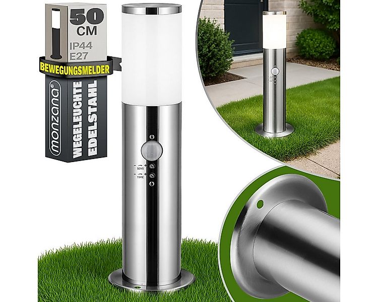monzana Gartenleuchte, Außenleuchte mit Bewegungsmelder, Einstellbar Edelst günstig online kaufen