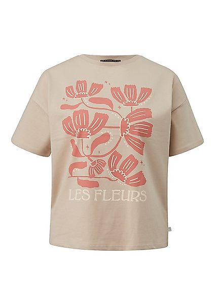 QS Kurzarmshirt T-Shirt Baumwollshirt mit überschnittener Schulter günstig online kaufen