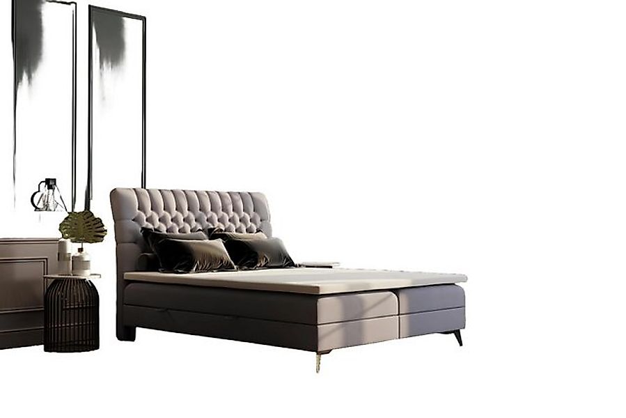 JVmoebel Bett Chesterfield Boxspring Bett Hotel Doppel Dsign Betten Polster günstig online kaufen