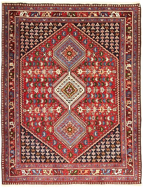 morgenland Wollteppich »Yalameh Teppich handgeknüpft rot«, rechteckig günstig online kaufen