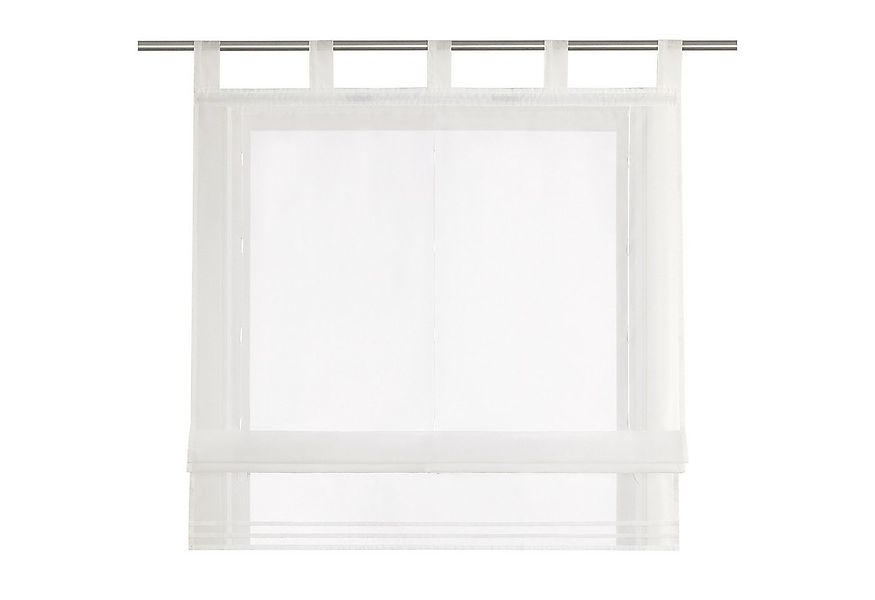 Joyswahl Raffrollo, mit Schlaufen, Küche Modern Voile Uni Schlaufenrollo günstig online kaufen