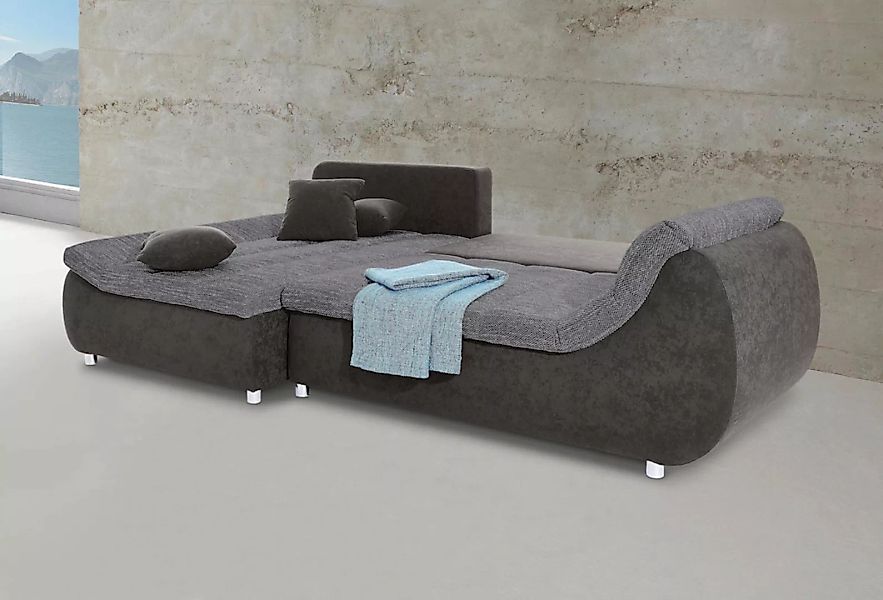 INOSIGN Ecksofa »Imola elegant und bequem, aktuelle Steppung im Sitz, L-For günstig online kaufen