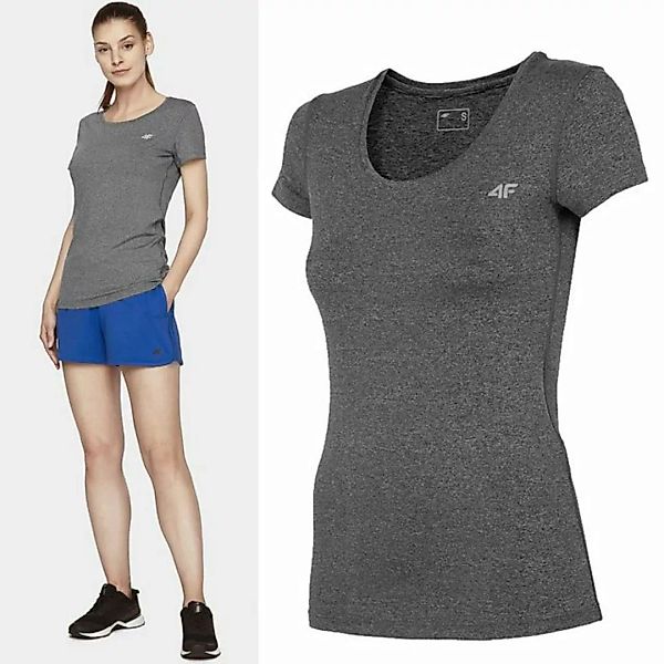 4F Kurzarmshirt 4F - Damen Fitness T-Shirt - grau günstig online kaufen