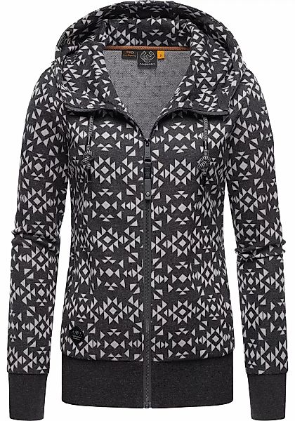 Ragwear Sweatjacke "Cinda Zip", Cooler Damen Zip-Hoodie mit Kapuze und Prin günstig online kaufen