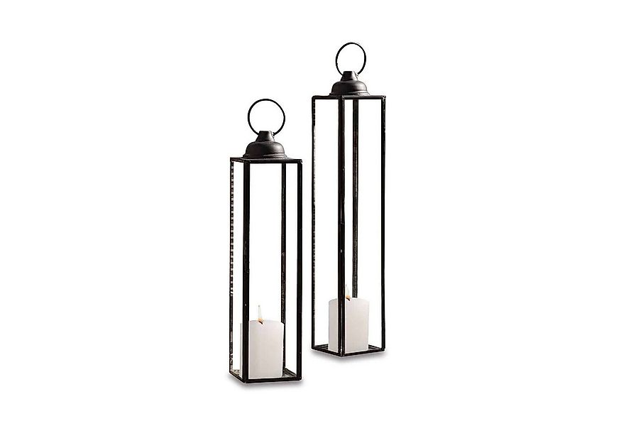 Mirabeau Kerzenlaterne Laterne 2er Set Radu antikschwarz günstig online kaufen