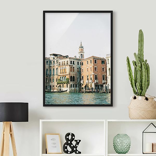 Bild mit Rahmen Urlaub in Venedig günstig online kaufen