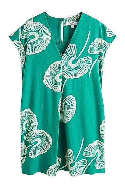 Next Minikleid Kurzärmeliges Kaftan-Minikleid mit V-Ausschnitt (1-tlg) günstig online kaufen