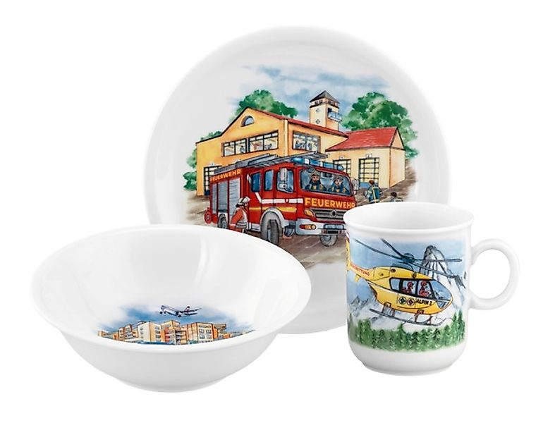 Seltmann Weiden Kindergeschirr-Set »Compact Blaulicht, Kinder-Set 3-teilig« günstig online kaufen