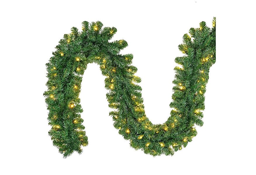 Kunstgirlande Weihnachtsgirlande 3m 5m 10m Tannengirlande Beleuchtet Außen günstig online kaufen