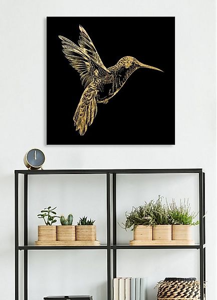 OTTO home Acrylglasbild Kolibri - Acrylbilder mit Blattgold veredelt, Kunst günstig online kaufen