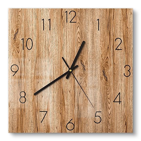 DEQORI Wanduhr 'Natürliche Holztexturen' (Glas Glasuhr günstig online kaufen