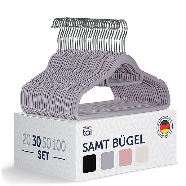 Blumtal Kleiderbügel Rutschfest - Samtoptik - günstig online kaufen