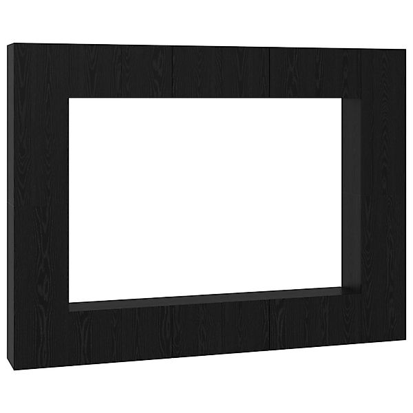 vidaXL TV-Schrank-Set Wandmontiert 10-Tlg Schwarz Eichen-Optik 3393229 günstig online kaufen