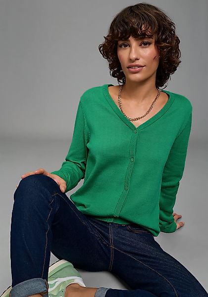 Flashlights Strickjacke mit V-Ausschnitt und Knopfleiste günstig online kaufen