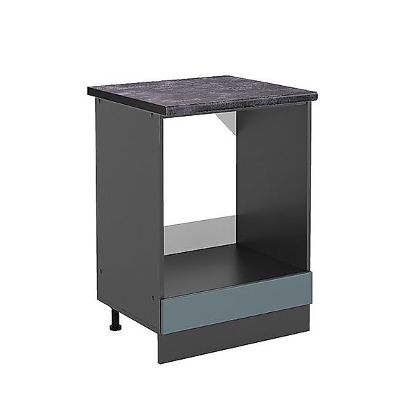 Vicco Herdumbauschrank R-Line Herdschrank Blau-Grau/Anthrazit 60 cm AP Eich günstig online kaufen