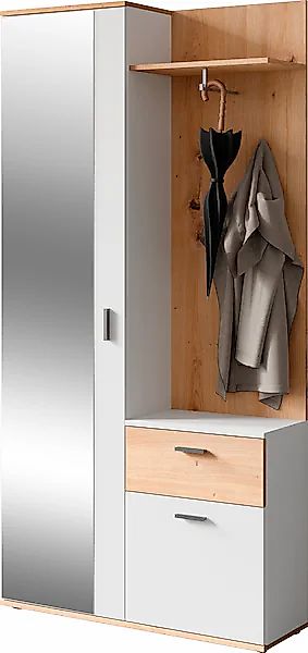 INOSIGN Kompaktgarderobe "Jakob" mit großem Spiegel und Ablage, Breite 97 c günstig online kaufen