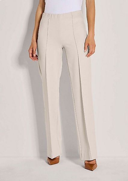 MADELEINE Jerseyhose Weite Jerseyhose mit Biesen Stoffhose mit weitem Bein, günstig online kaufen