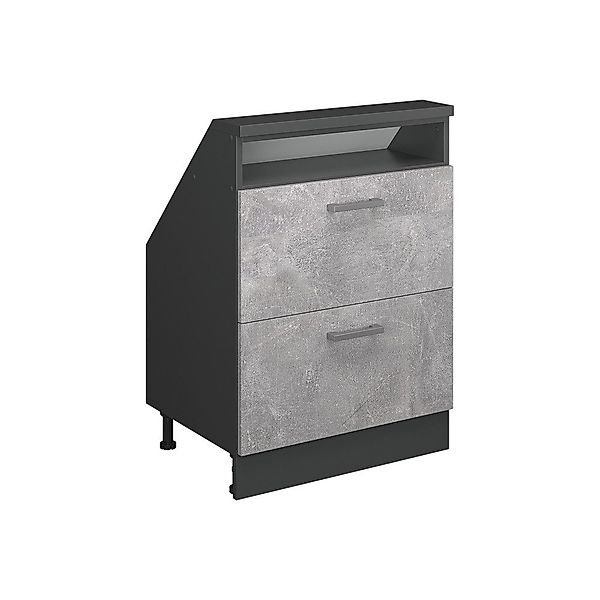 Vicco Unterschrank R-Line, Beton/Anthrazit, 60 cm günstig online kaufen