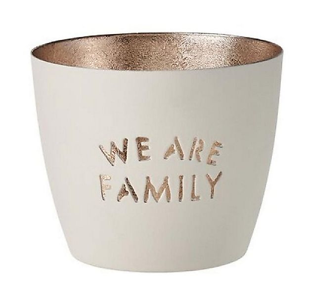 Giftcompany Windlicht Windlicht Madras We Are Family Weiß/Gold günstig online kaufen