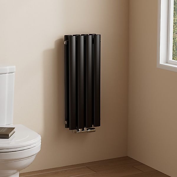 EMKE Designheizkörper Oval Paneelheizkörper Schwarz/Weiß Breite: günstig online kaufen