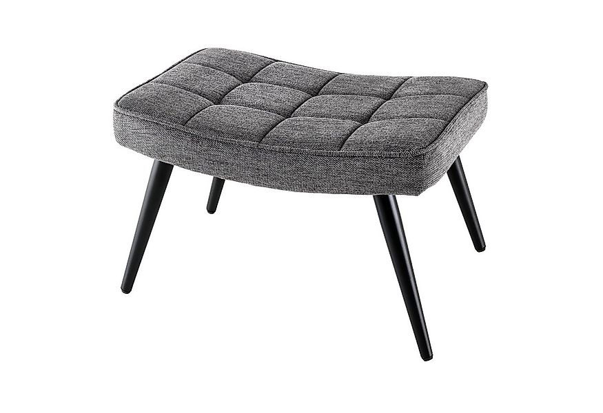riess-ambiente Fußhocker SCANDINAVIA grau - Strukturstoff, Metallbeine, Sch günstig online kaufen