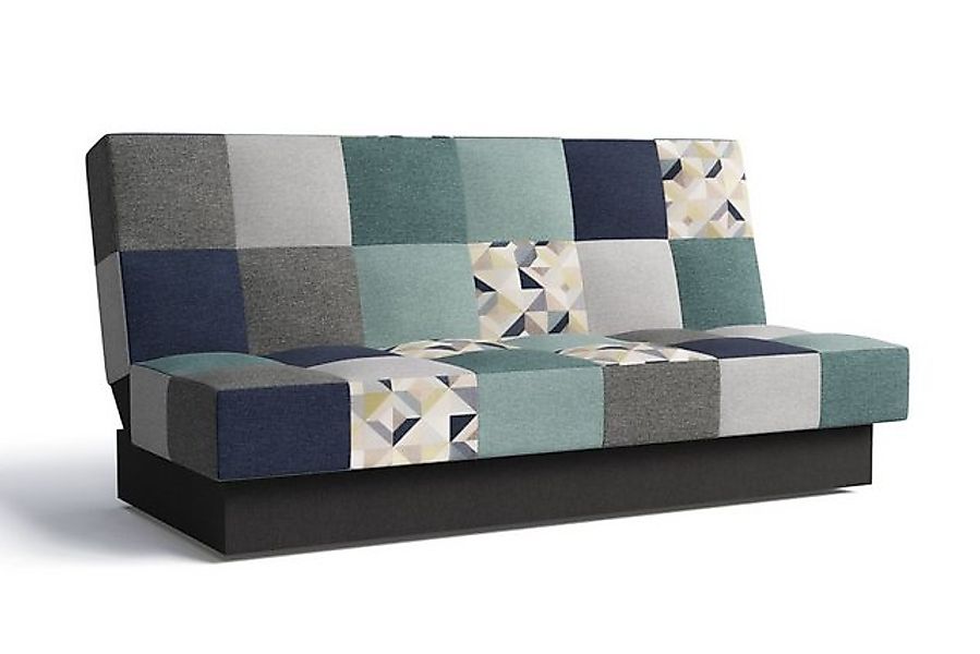 MOEBLO Schlafsofa Cyprus patchwork, Sofa Kippsofa Klappsofa Clic-Clack Couc günstig online kaufen