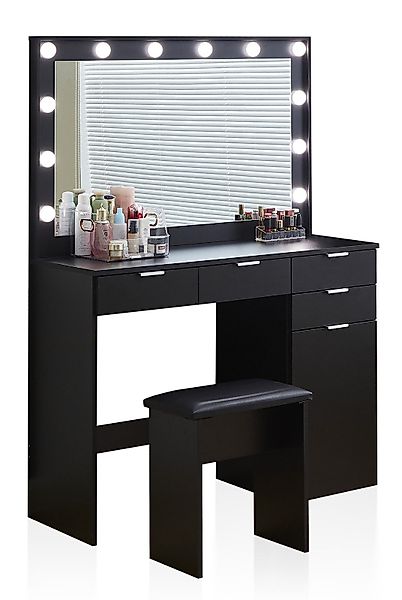 Ofcasa Schminktisch mit LED Beleuchtung, 105x40x140cm günstig online kaufen