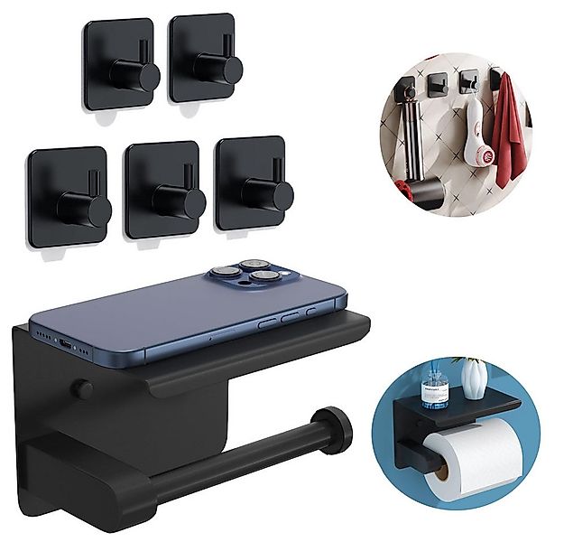 SURFOU Handtuchhaken Toilettenpapierhalter Ohne Bohren Klorollenhalter Hand günstig online kaufen