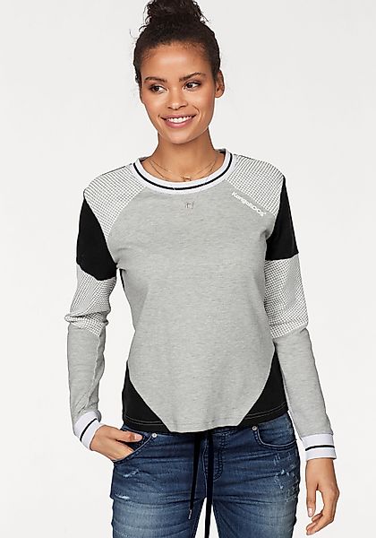KangaROOS Sweatshirt Langarm, figurbetonte Passform, Colourblocking, günstig online kaufen