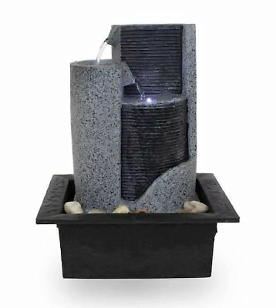 KIOM Tischbrunnen FoParete mit Led 27,5 cm grau günstig online kaufen