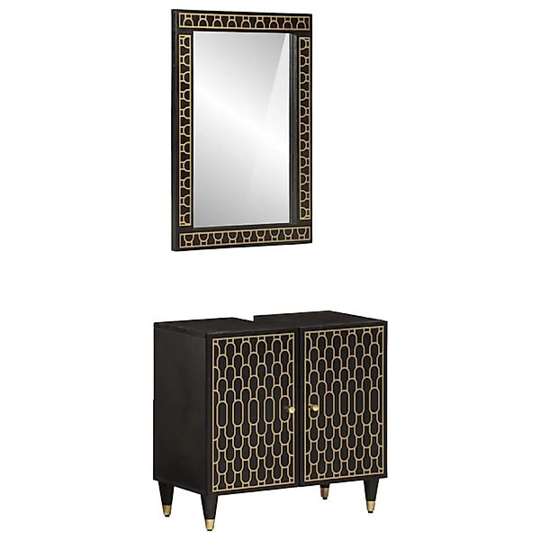 vidaXL 2-Tlg Badmöbel-Set Massivholz Mango 3206325 günstig online kaufen