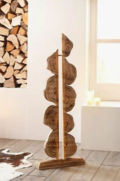 HOME Living Holz-Deko Artwork Dekoobjekte braun günstig online kaufen