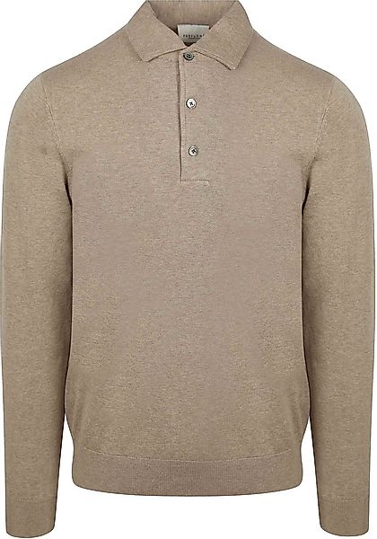 Profuomo Longsleeve Poloshirt Luxury Basic Beige - Größe L günstig online kaufen