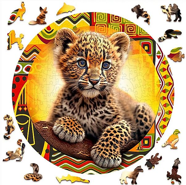 Wooden City Puzzle Holzpuzzle Leopard 250 Teile Tierpuzzle aus Holz mit Spe günstig online kaufen