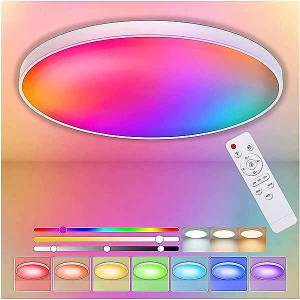Sunicol Deckenleuchten LED Pendelleuchte,Ø30CM, mit Fernbedienung, günstig online kaufen