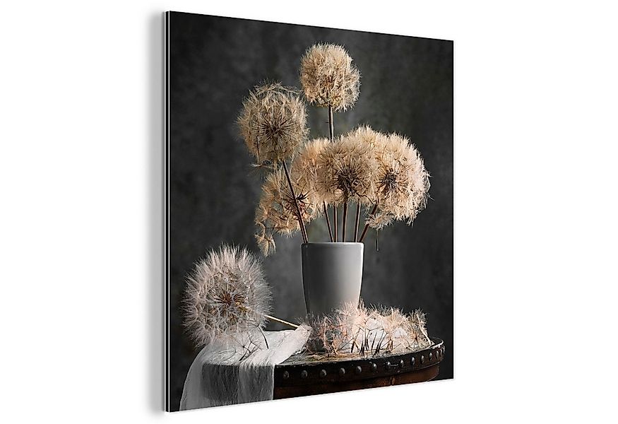 MuchoWow Metallbild Blumensamen - Löwenzahn - Vase - Stilleben - Blumenstra günstig online kaufen