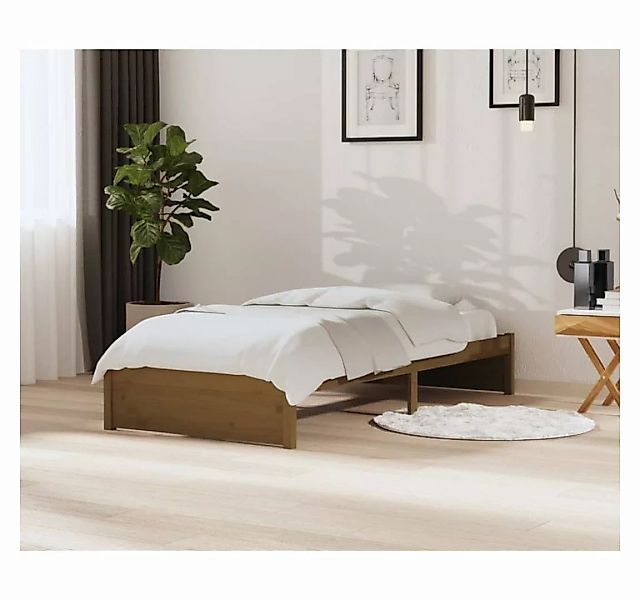 furnicato Bett Massivholzbett Honigbraun 90x200 cm günstig online kaufen