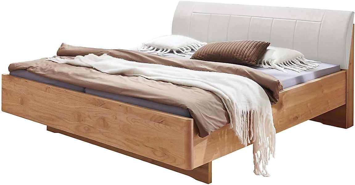 WIEMANN Holzbett "Cardiff, Bettgestell, Bettrahmen, teilmassiv, mit Polster günstig online kaufen