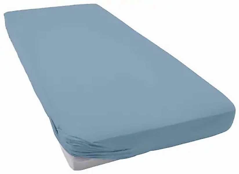 Janine Janine Spannbetttuch Mako-Feinjersey 5007 denimblau (62) Größe:  150 günstig online kaufen