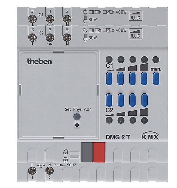 Theben Universaldimmer 2Kanal,Grundmodul DMG 2 T KNX - 4930270 günstig online kaufen