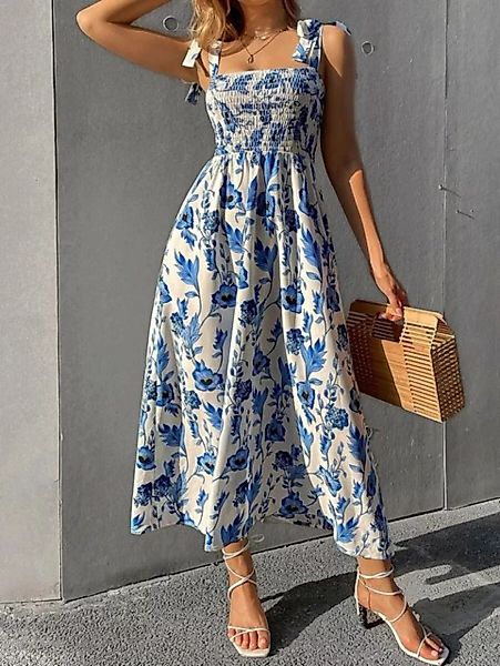 BlauWave A-Linien-Kleid Abendkleid Damen Sommer-Boho-Kleid (1-tlg., Blumend günstig online kaufen