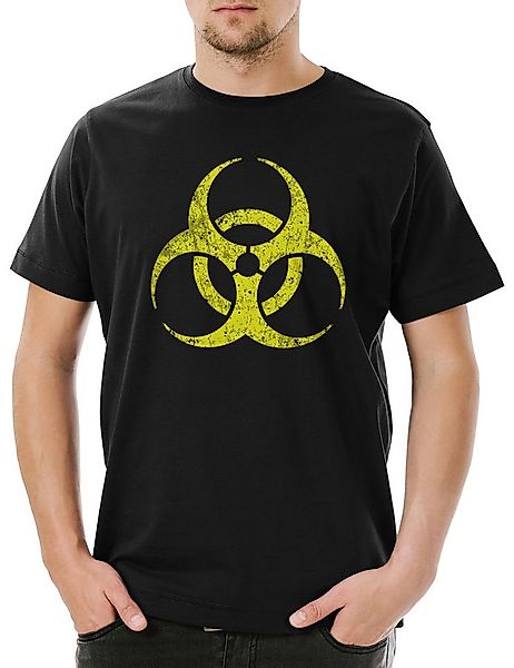 Urban Backwoods Print-Shirt Black Biohazard Vintage Symbol Herren T-Shirt G günstig online kaufen