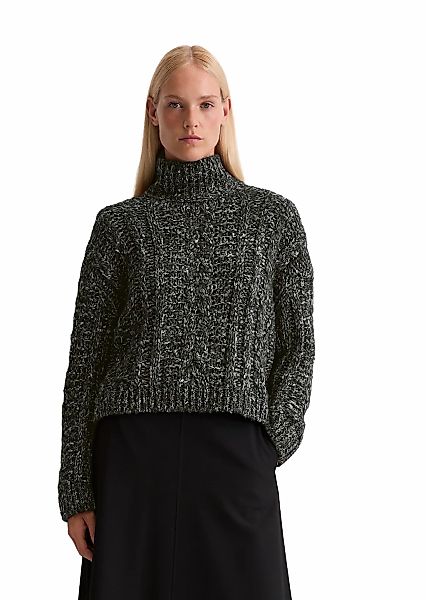 Marc OPolo Strickpullover Stehkragen, oversized fit, Zopfstrick günstig online kaufen