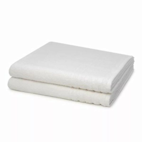 wewofashion® 2 X Duschtuch - Im Set AIDA Handtücher weiß günstig online kaufen