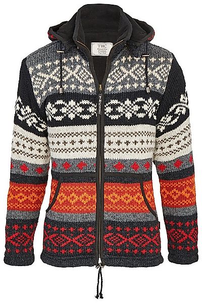 THC Natural Line Strickjacke Schafwollstrickjacke bunt gemustert 825 (1 Stü günstig online kaufen