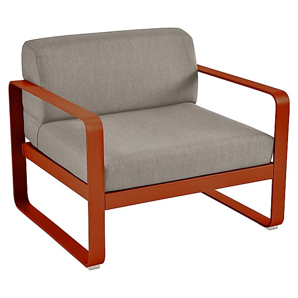 Bellevie Lounge-Sessel Outdoor E2 Kandierte Orange B8 Taupegrau günstig online kaufen