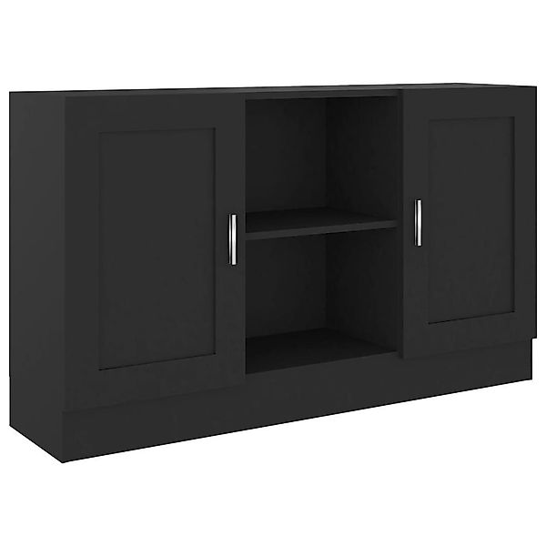 furnicato Sideboard Schwarz 120x30,5x70 cm Holzwerkstoff günstig online kaufen