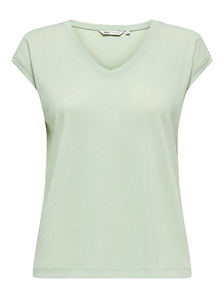 ONLY Kurzarmshirt ONLSILVERY S/S V NECK LUREX TOP JRS NOOS günstig online kaufen
